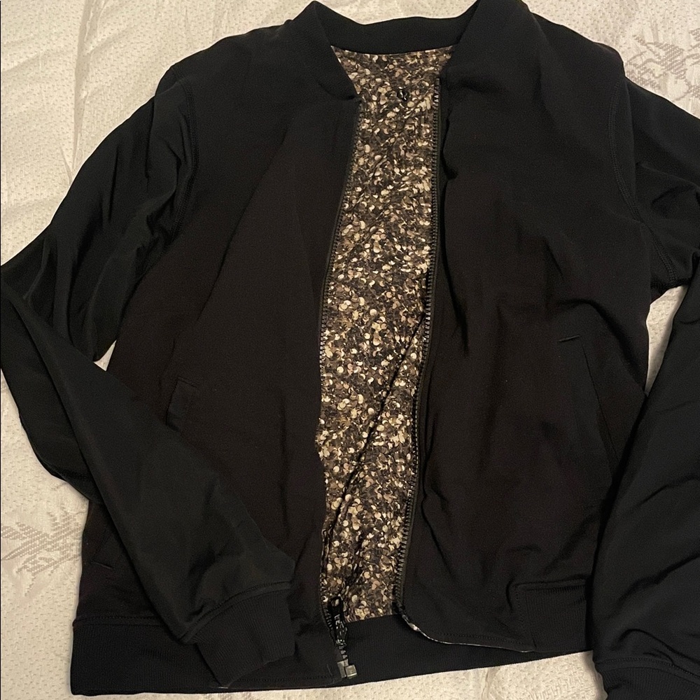 lululemon athletica Black Bomber Jacket